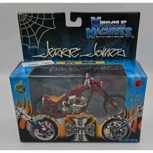 Jesse James West Coast Choppers CFL Rigid Red 1:18 Muscle Machines Diecast